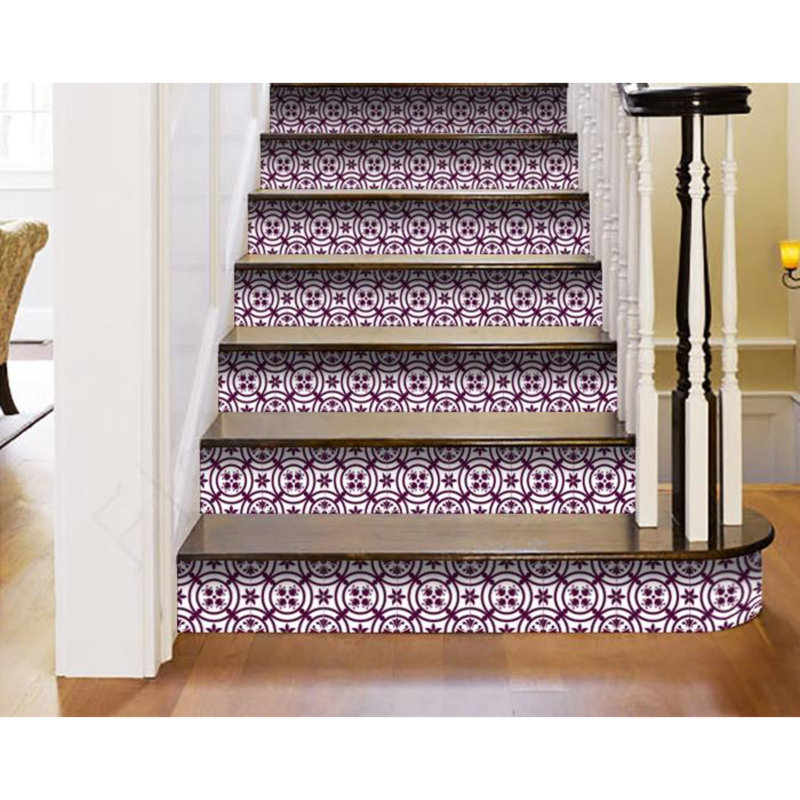 Merlot Vinyl Peel and Stick Mosaic Tile, 8" H x 8" W x 0.1" D
