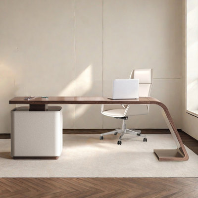 Solid wood desk boss's office or computer desk