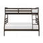 Lit simple superposé au-dessus d'un lit double 1 pièce classique brun foncé mobilier de chambre à coucher pour jeunes-1876200326