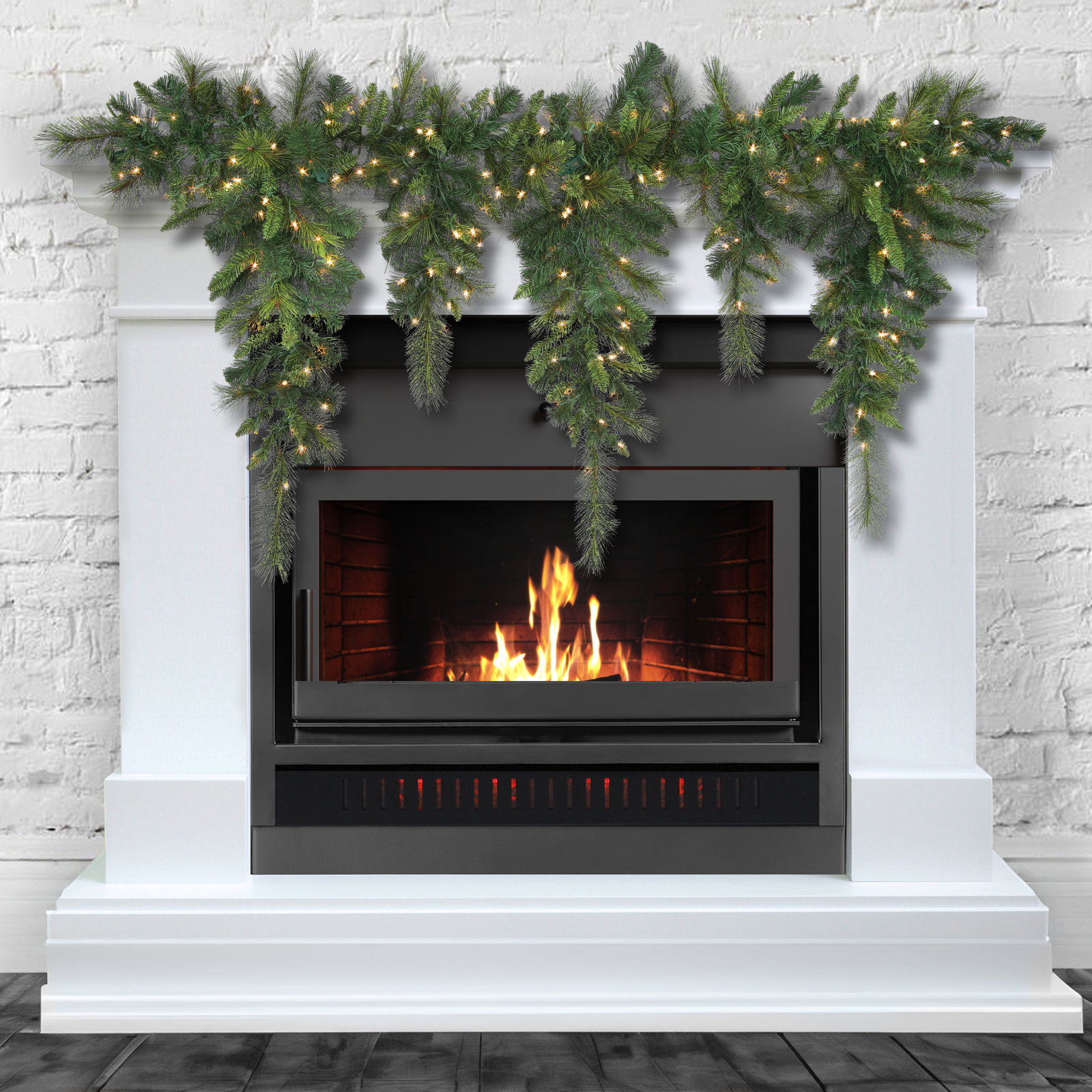 PVC Greenery 60" Pre-Lit Christmas Garland