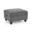 Canapé modulaire en forme de U, combinaison de bricolage, comprend quatre chaises simples et deux coins, chenille grise