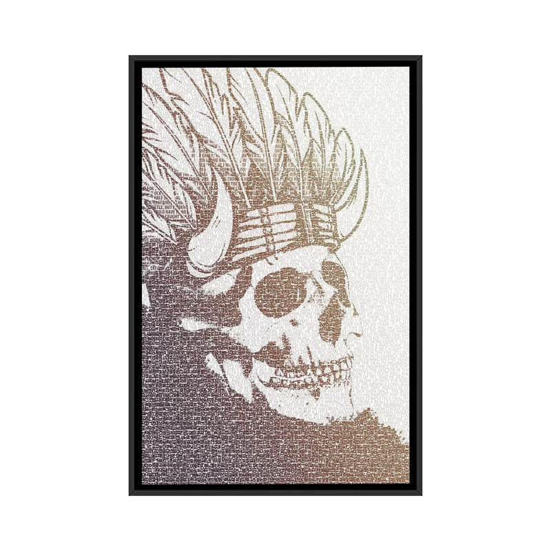 « the warrior », reproduction d’impression sur toile, H 26 po x l 18 po x P 1,5 po, Toile avec cadre noir, Pas de tapis