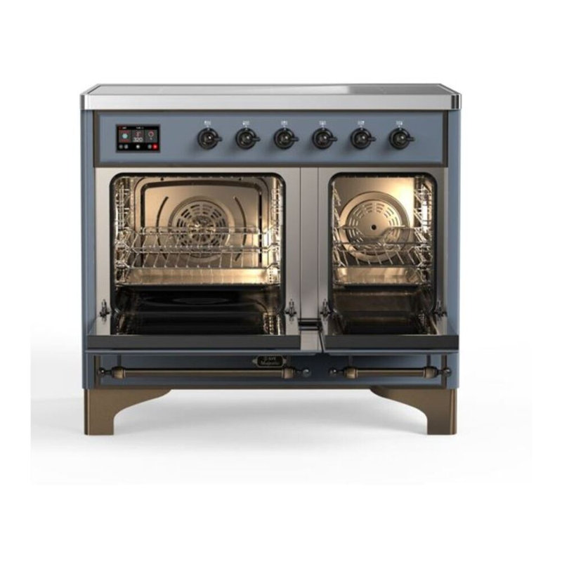 Majestic II 40" Freestanding Induction Range, Blue Gray/Bronze