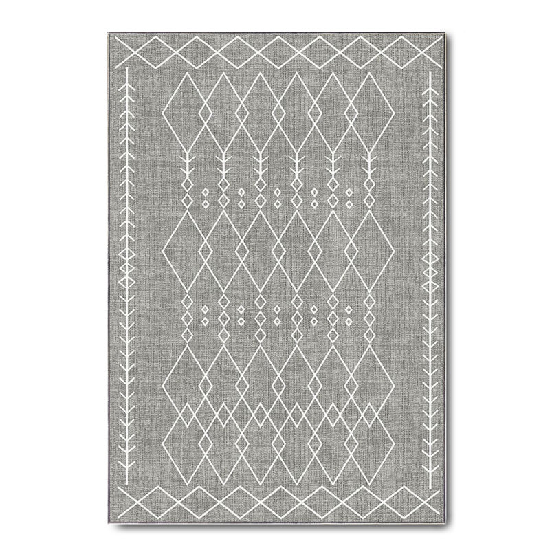 Tapis d'intérieur / extérieur en coton tissé à la machine Taliyah Argyle, Tapis de couloir 3 pi 3 po x 9 pi 2 po