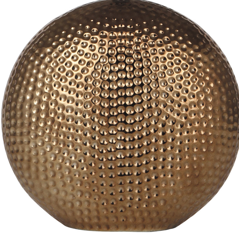 Cadnite 41 Cm Oval Ceramic Table Lamp Complete With Shade, Bronze/Brown
