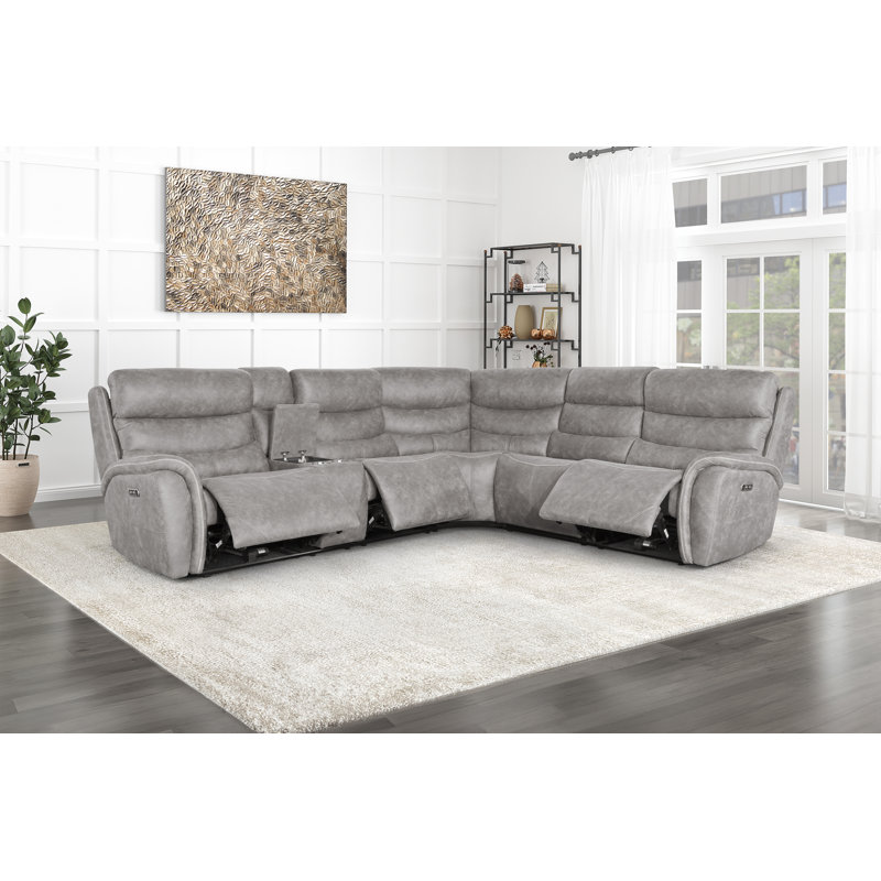 Rieka 3-Piece Power Sectional, Gray
