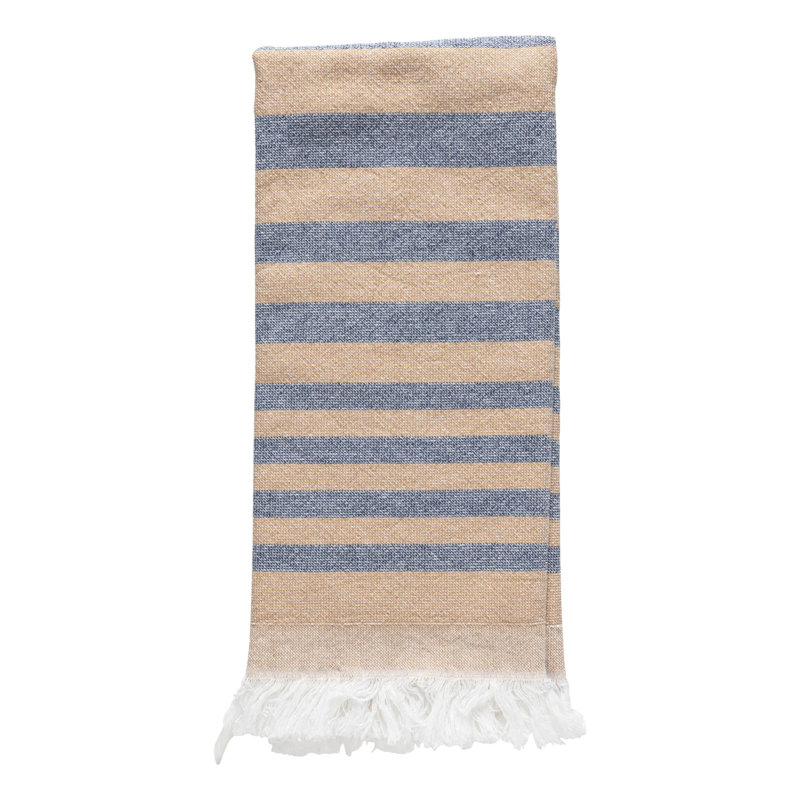 Terry Striped Waffle Dish Cloth, Caramel/Blueberry