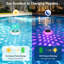 Lumières de piscine solaires flottantes, lumières de piscine à DEL RVB avec télécommande, lumières de piscine à énergie solaire imperméables Ip68 pour piscine creusée / hors-terre, étang, décor de fête, mode statique et dynamique