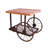Rectangular End Table With Metal Base And Shelf