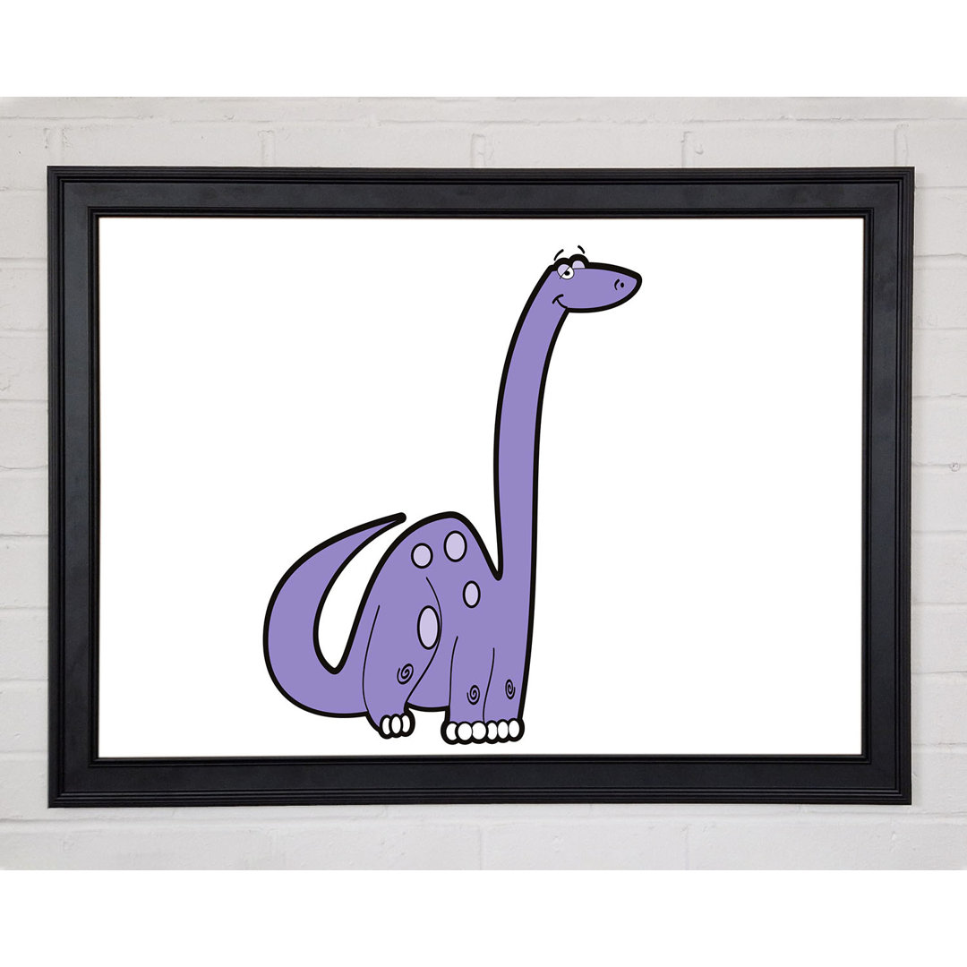 Gerahmtes Leinwandbild Tall Dinosaur White