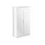 Multifunction Wardrobe With Two Doors With Six Shelves, White Color, Measurements 55 X 108 X 36 Cm-1608982358