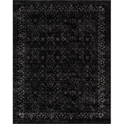 Tapis noir à motif floral rétro Zazzle Argos