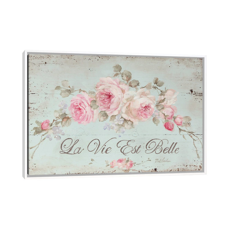 «Life Is Beautiful» par Debi Coules - impression sur papier, H 18 po x l 26 po x p 1,5 po, Toile blanche encadrée