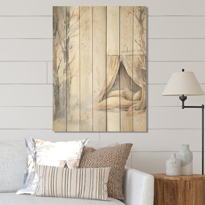 Cozy Winter Cottage Retreat I - Paysage d'hiver sur bois