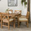 Ensemble de salle à manger rectangulaire pour 6 personnes 60 "avec coussins Alfonsi-1364501022