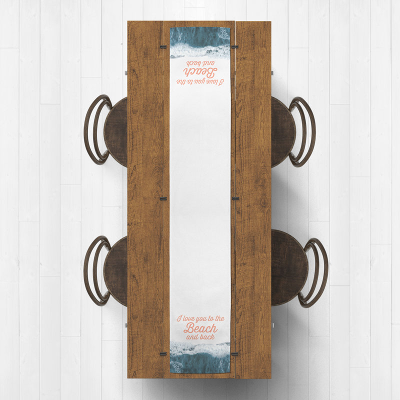 Chemin de table Wave, Orange, 72 po x 16 po, 1