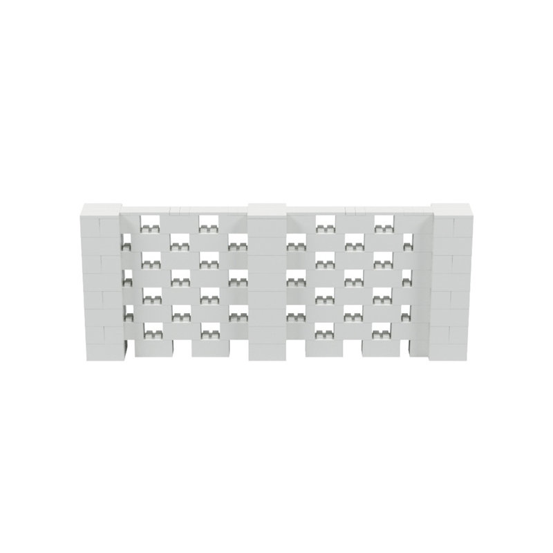Ensemble mural 4 po de haut Everblock, Gris clair, 120"