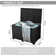 Rattaner Resistant Wicker Deck Box with Gas Spring Lid and Zippered Waterproof Inner Bag