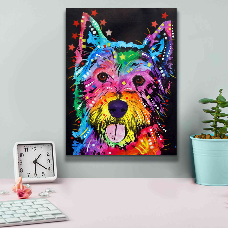 Westie par Dean Russo - impression sur toile tendue