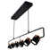 Kudrete 6 - Light Satin Black LED Pool Table Lights Pendant