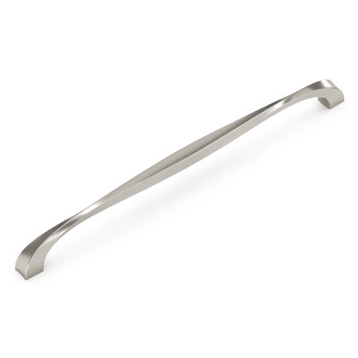 Twist Collection Handle Pull - 12" Center to Center Cabinet Pull Satin Nickel - Transitional Hardware for Drawers & Cabinets