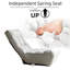 Fauteuil ergonomique inclinable avec ressort intégré, rembourrage en lin rembourré épais, aucune installation, parfait pour la lecture et les jeux, ajustement du dossier multifonctionnel à 4 segments de 28 lb, pliable