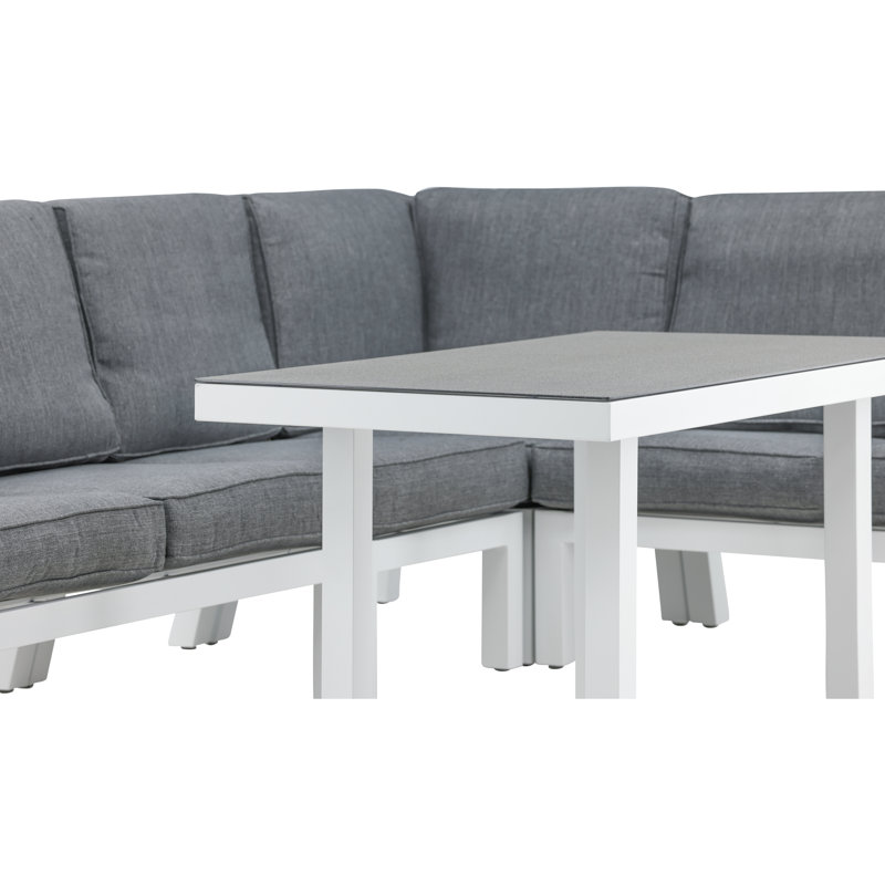 Iman-Zoya Metal 5 - Person Seating Group with Cushions, White