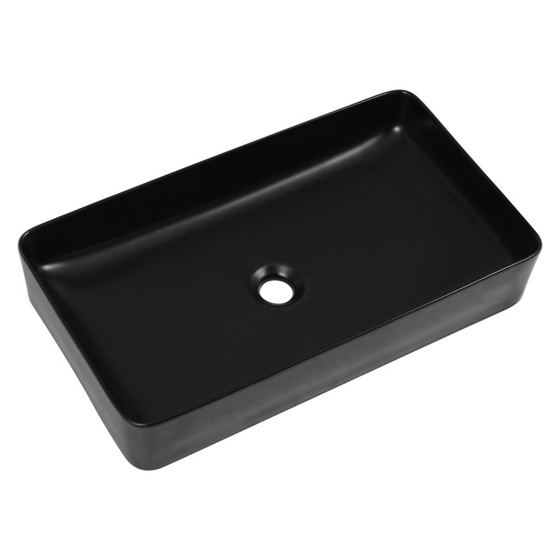 Lavabo de meuble-lavabo en céramique argile réfractaire Lofeyo, Noir mat