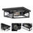2-Light Square Metal Flush Mount with Turnable Light Cap 