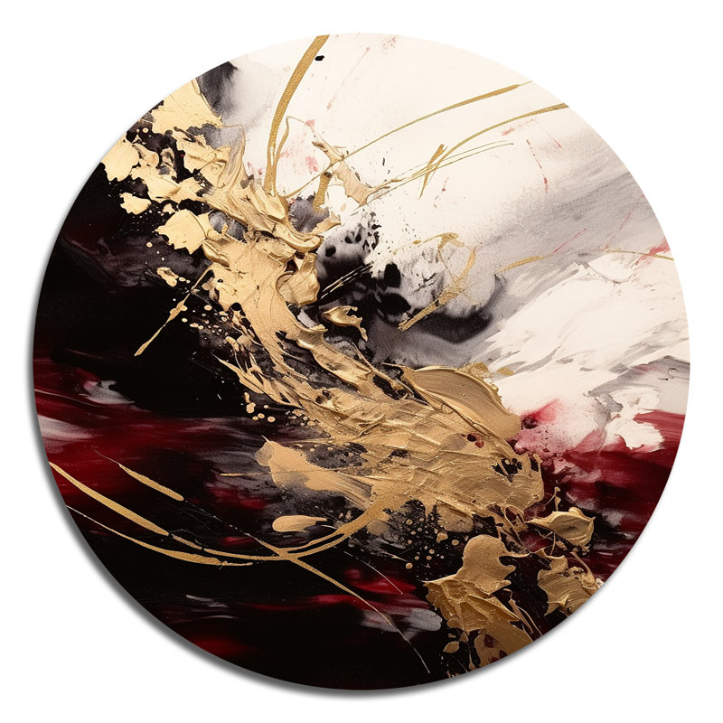 Laureen - Abstract Round Metal Art, 16" H x 16" W