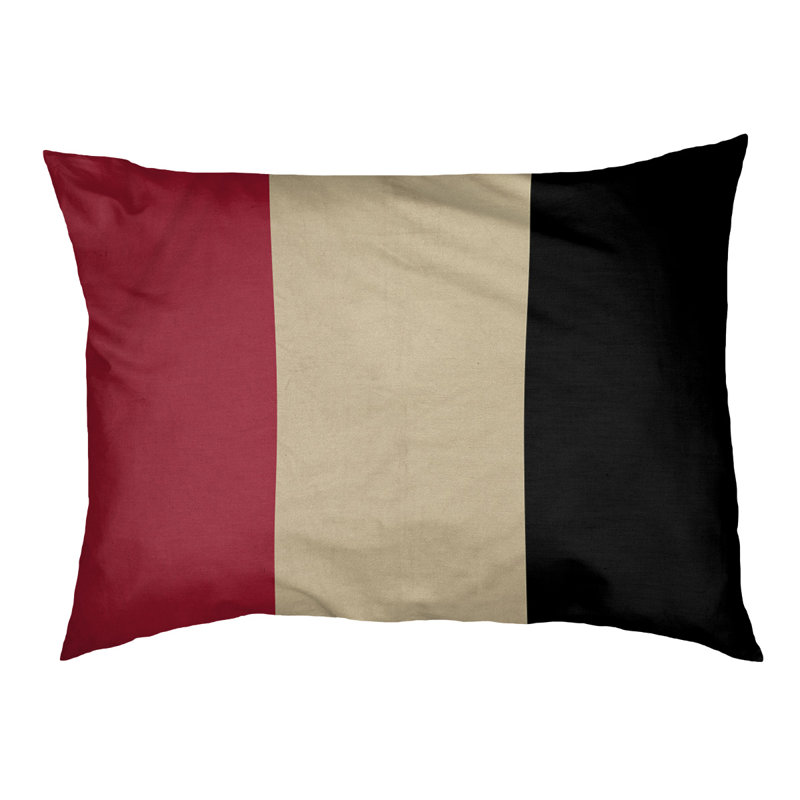 Coussin Arizona, Rouge Sedona / sable de Sonora / noir, Très grand (l 50 po x P 40 po x H 17 po)