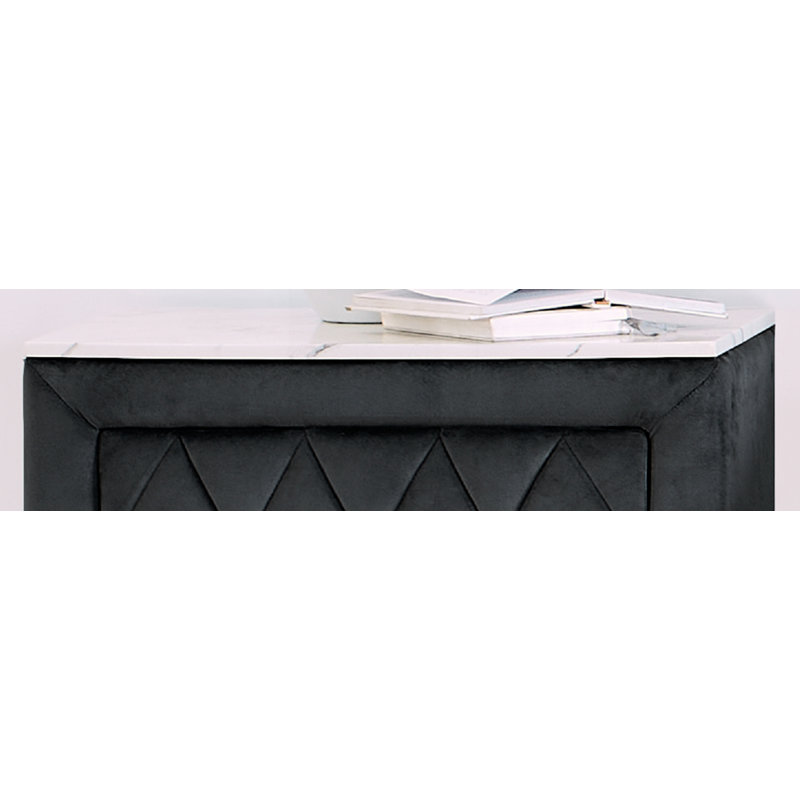Table de chevet 1Pc 2 tiroirs capitonnés capitonnés