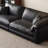 Black Genuine Leather Modular Sofa