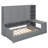 Twin Size Wooden Daybed With Three Drawers, And All-In-One Cabinet, Desk And Shelves, Gray-1389221058