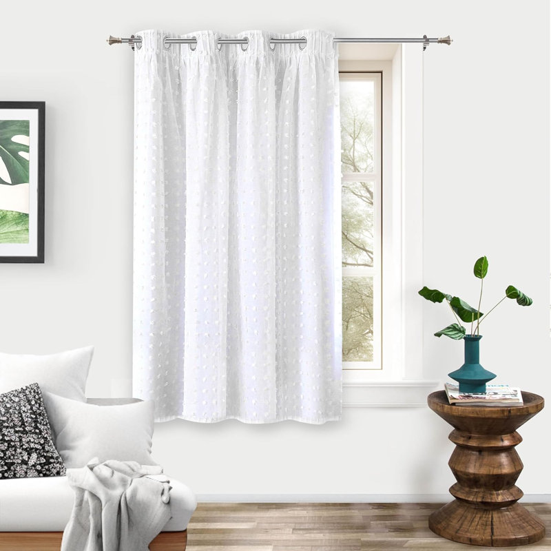 Blackout Curtain Single Panel, Off White, 52" W x 63" L