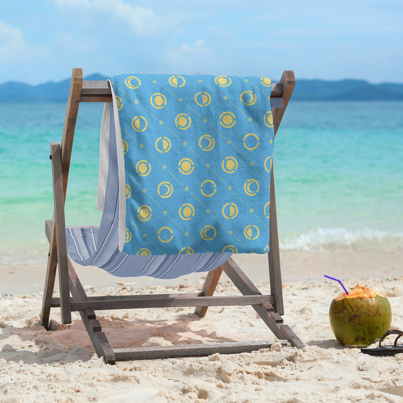 Skeffingt Beach Towel, Blue/Yellow