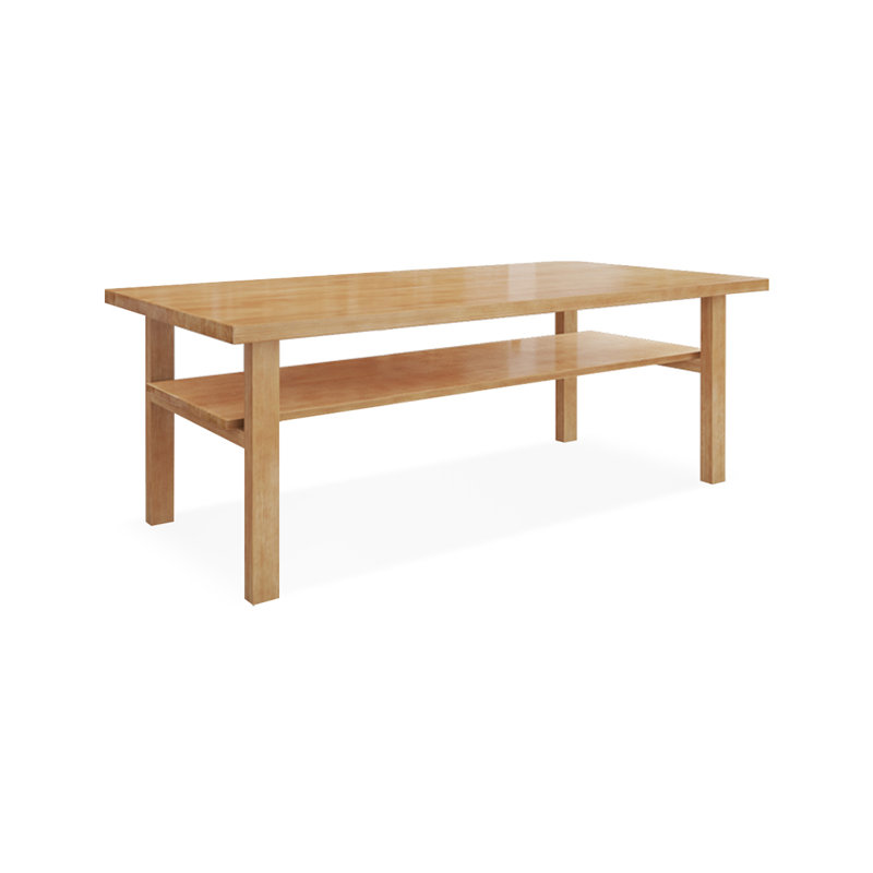 Bureau rectangulaire en bois massif Burlywood, H 29,53 po x l 78,74 po x P 31,5 po