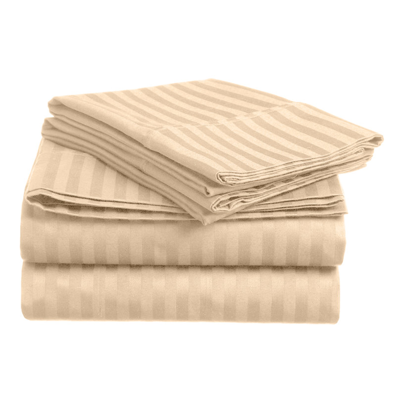  Ensemble de draps en satin de microfibre Luxurious, Ensemble de draps pour très grand lit californien, Ivoire