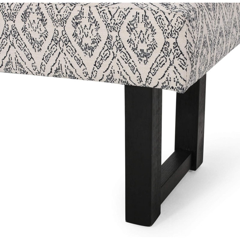 Ashford Boho Fabric Bench Great Deal Furniture Boho Fabric Bench, Black Print