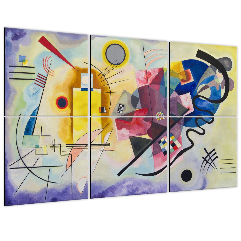 5-tlg. Poster-Set Gelb, Rot, Blau von Wassily Kandinsky