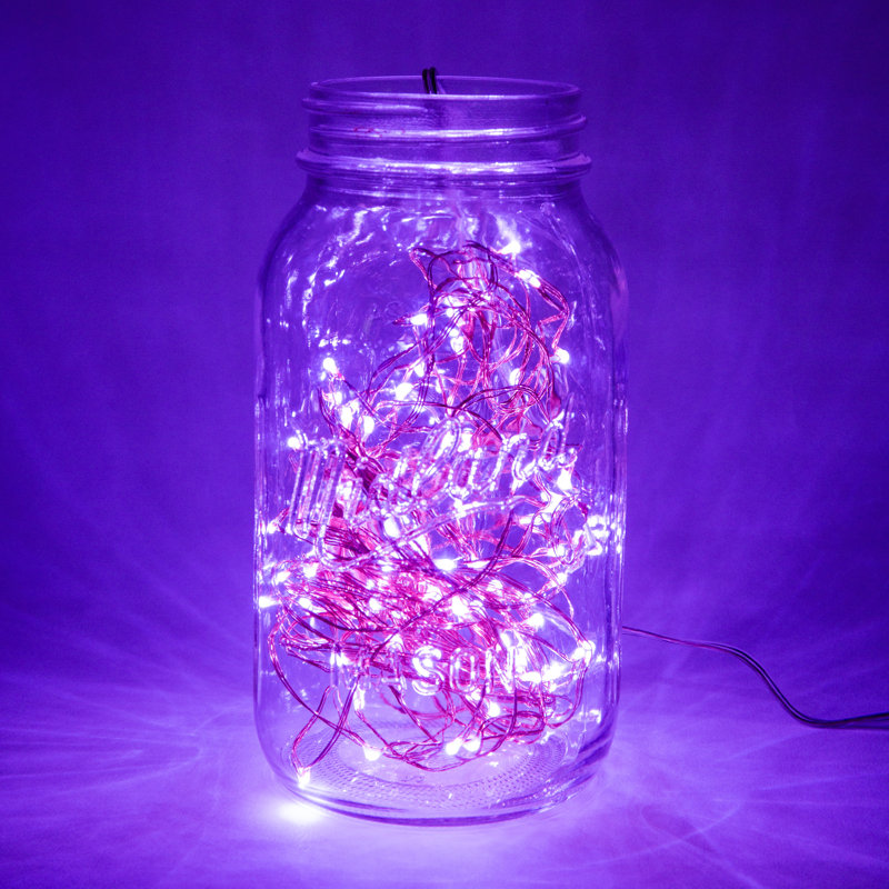 Guirlande de 20 lumières DEL Stollings, Mauve