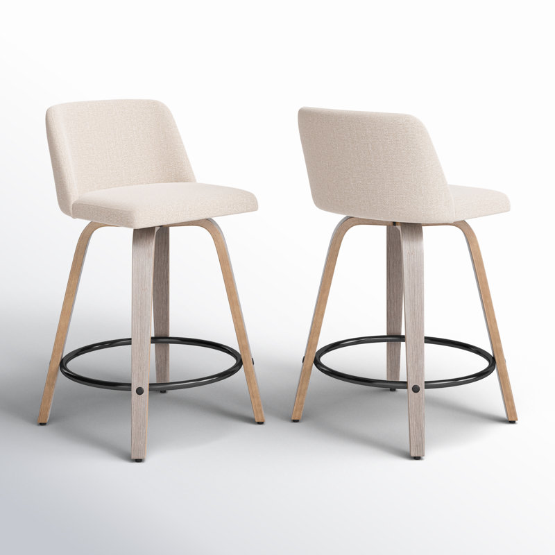 Archaimbaud Swivel Upholstered Counter Stool