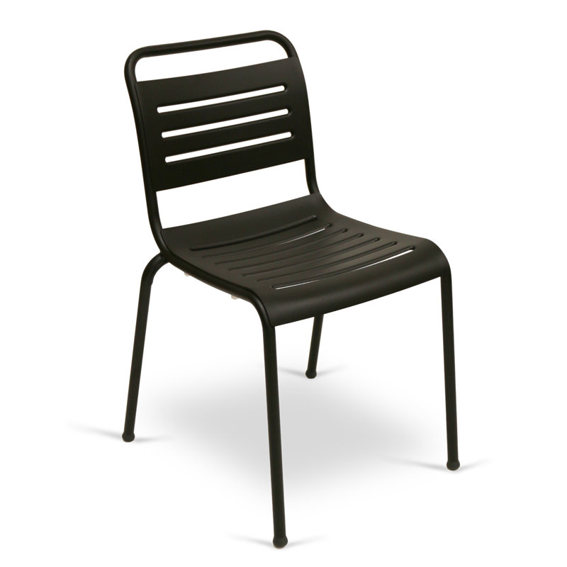Chaise d'appoint d'extérieur en aluminium Ace, Black
