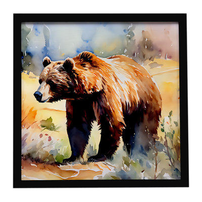 Grizzly Bear Framed Metal Print