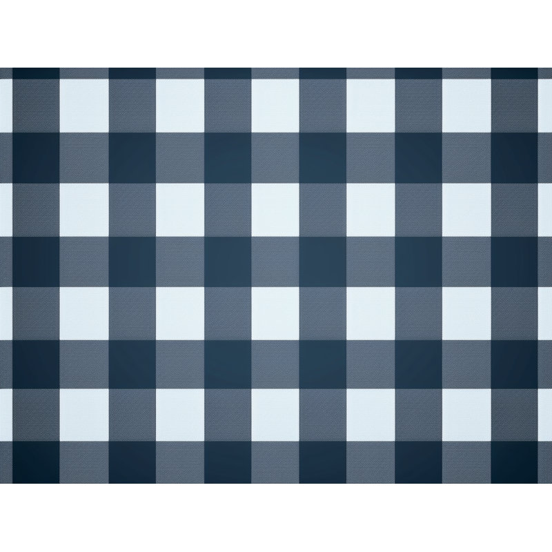 Gingham Comforter, Navy/Silver, King Comforter