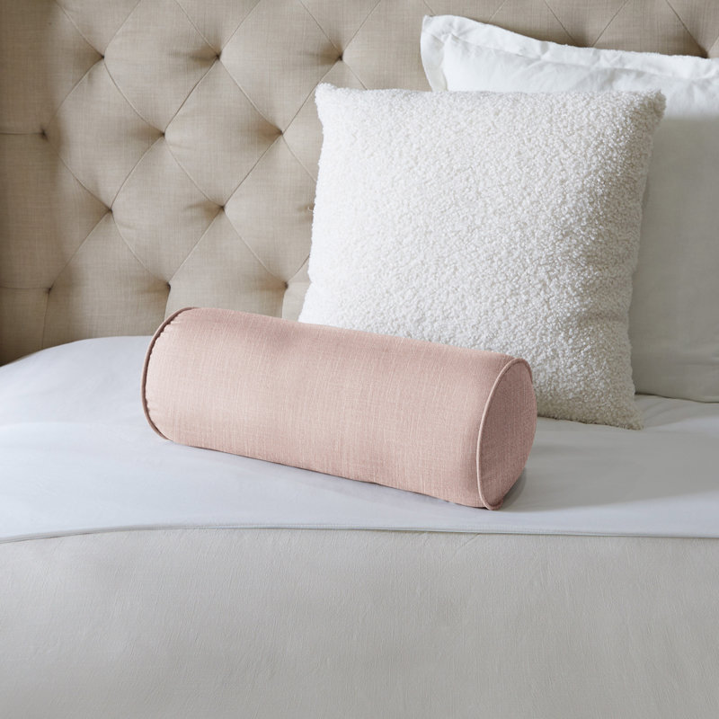  Housse et insert de coussin en polyester pour l'intérieur et l'extérieur, Rosé, H 8 po x l 20 po
