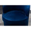 Siège pivotant en velours bleu - Chaise moderne chic et confortable avec aspect rotatif-1081875766