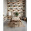 Geometric Wallpaper Wavy Earth Tones Wall Mural