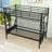 Twin Over Full Futon Metal Bunk Bed with Ladders and Slats
