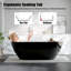 Baignoire de trempage autoportante en acrylique avec bonde escamotable et trop-plein - Baignoire autonome pour salle de bain